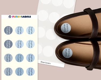 Luxe Shoe Name Stickers | Personalised Shoe Labels Kids | 23mm School Shoe Stickers | Name Stickers for Shoes | Nursery Labels