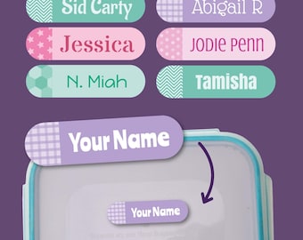 Personalised Waterproof Name Stickers | Kids School Labels, Bottle Labels