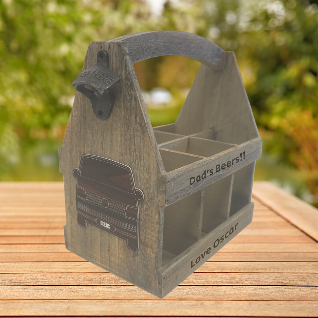 Campervan Bottle Carrier With Bottle Opener Personalised Etsy UK