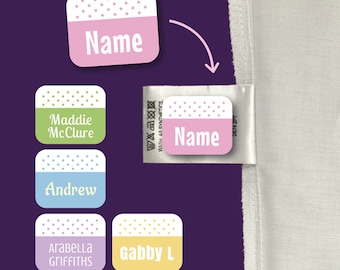 Personalised Stick-On Clothing Labels | Waterproof Kids Name Stickers for School, Nursery