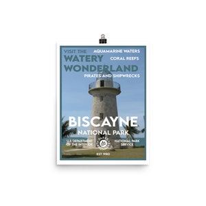 Affiche du parc national de Biscayne - Style WPA