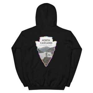 Sweat à capuche pour hommes du parc national North Cascades - Ligne établie