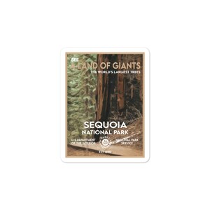 Sequoia National Park Sticker - WPA Style