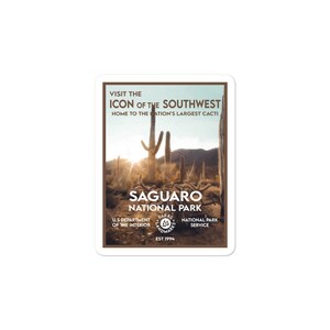 Saguaro National Park Sticker - WPA Style
