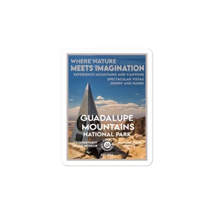 Guadalupe Mountains National Park Sticker - WPA Style