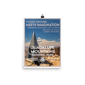 Guadalupe Mountains National Park Poster - WPA Style