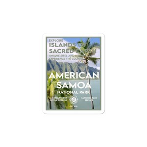 American Samoa National Park Sticker - WPA Style
