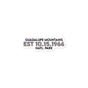 Guadalupe Mountains National Park Sticker - Established Line