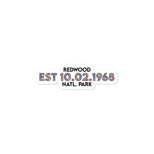 Redwood National Park Sticker - Established Line