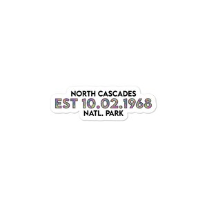 Autocollant du parc national des North Cascades - Ligne établie