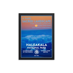 Haleakala Park Poster (Framed) - WPA Style
