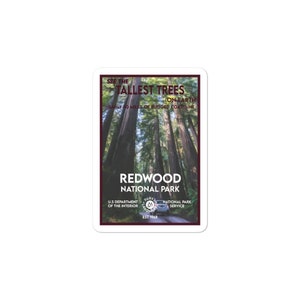 Redwood National Park Sticker - WPA Style