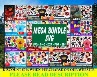 Mega Bundle Svg, Mavel Svg, Among Us Svg, Ladybug Svg