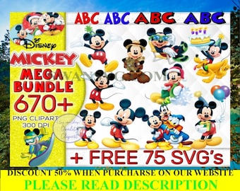 670+ Mega Bundle Topolino Png, Topolino SVG, Amici Disney