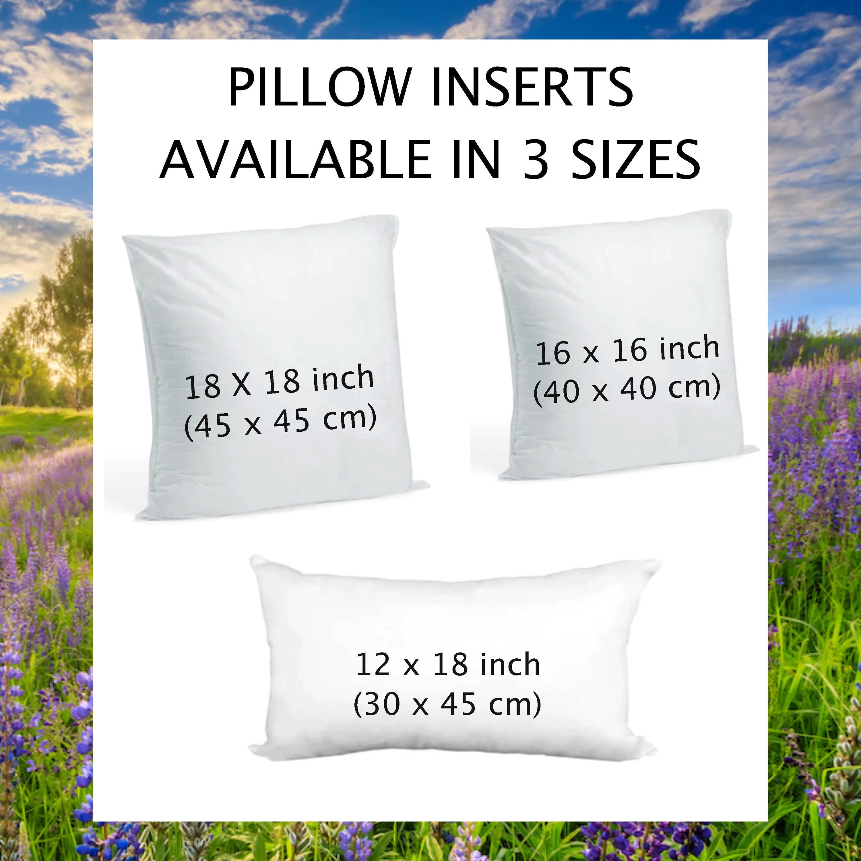 30 inch top pillow insert