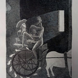 original etching, kasanova,etching, engraving,