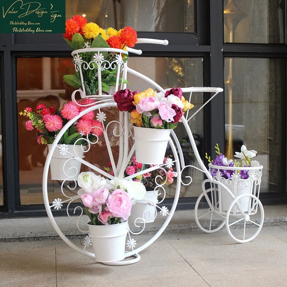 Penny Farthing Bicycle Planter | Metal Garden Decor, Wedding