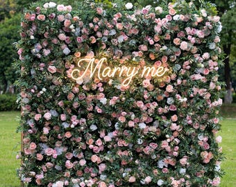 Blush Rose Flower Wall Backdrop, Greenery, Wedding Photoshoot Decor
