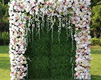 Floral Wedding Backdrop, Artificial Flower Wall, Event Photography
