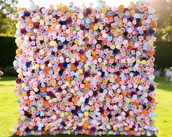 ValarFlowers Rainbow - Hued Floral Extravaganza Wall: A Vibrant, Cheerful Masterpiece for Joyful Celebrations- VF - 606