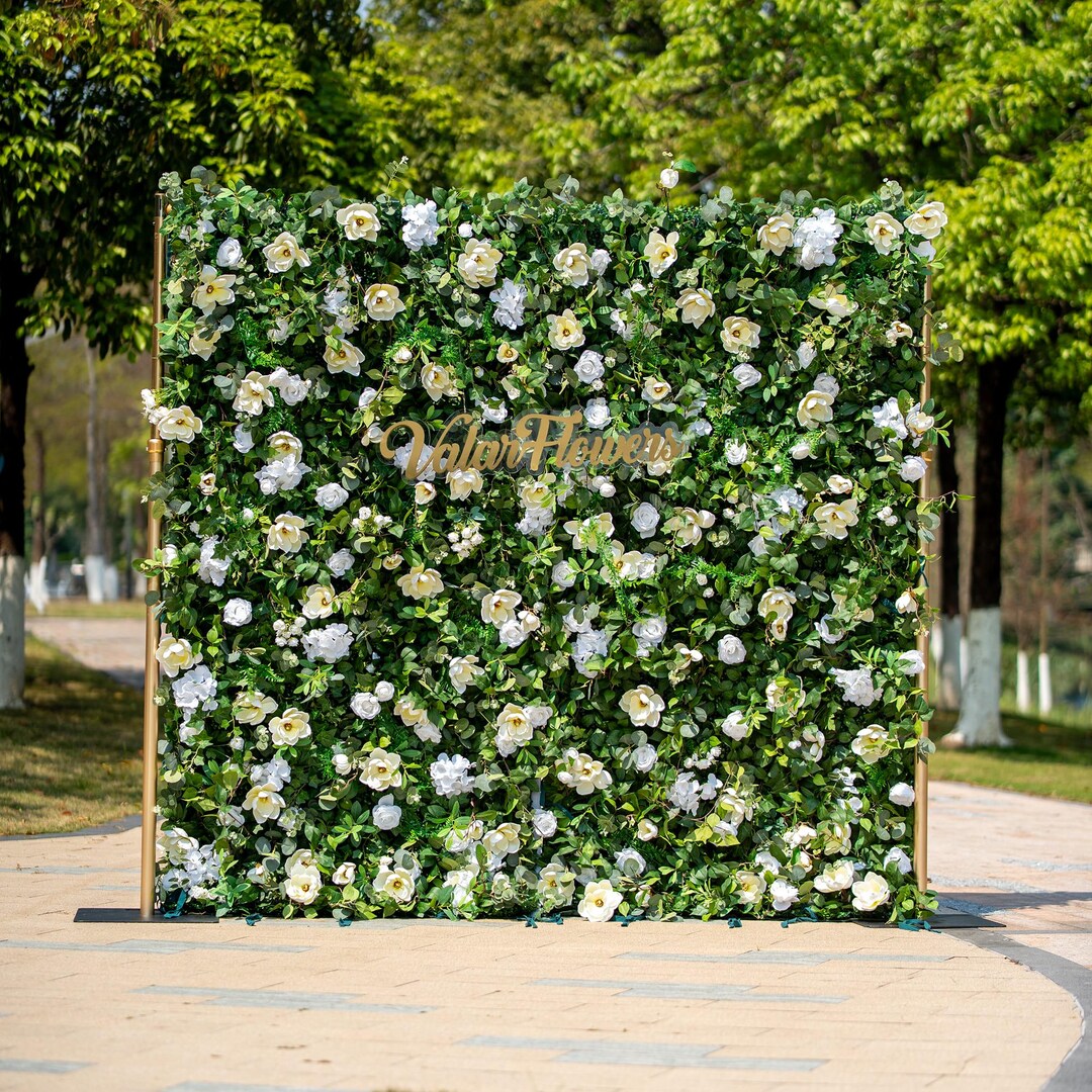 Magnolia Backdrop Spring White Rose & Magnolia Flower Wall Backdrop – Wedding, Event ...