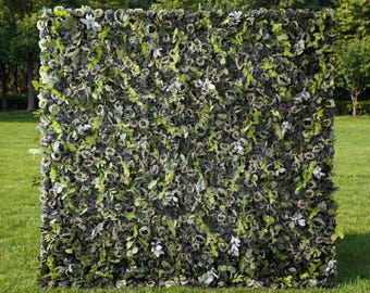 5D Roll Up Fabric Artificial Greenery Wall: Botanical Fabric Foliage