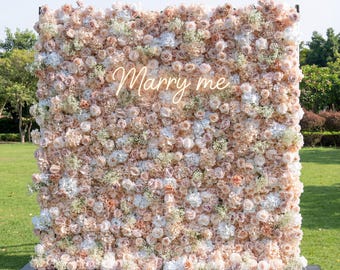 Magenta Rose Flower Wall: Wedding & Event Photo Backdrop
