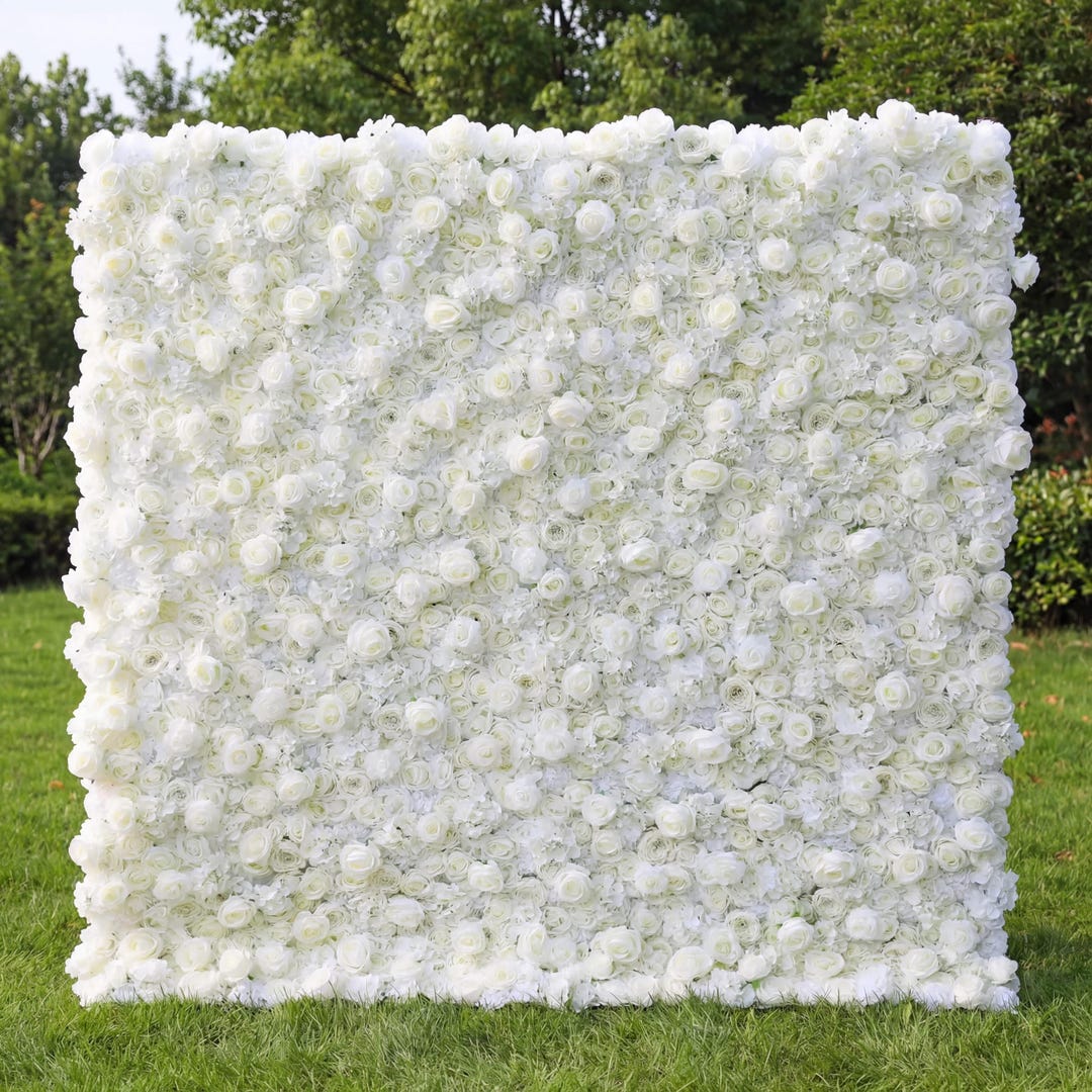 Creamy White Rose Flower Wall Backdrop, Wedding Decor - Etsy