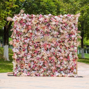 Opulento sfondo floreale per pareti - Una lussuosa tela per le tue celebrazioni e occasioni speciali - Parete floreale per eventi - VF-327