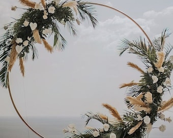 Val Di Vallarch Round Circle/Wedding Bridal Boho Floral Balloon Ring Arch Wheel/ Wrought Iron Decorative Artwork
