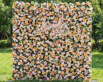 Vibrant Multicolor Gerbera & Lily Flower Wall Backdrop: Cheerful Bloom Display