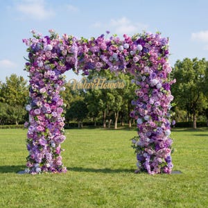 Lavender Purple Flower Arch, Wedding Photo Booth Decor