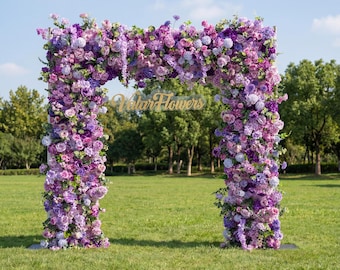 Lavender Purple Flower Arch, Wedding Photo Booth Decor