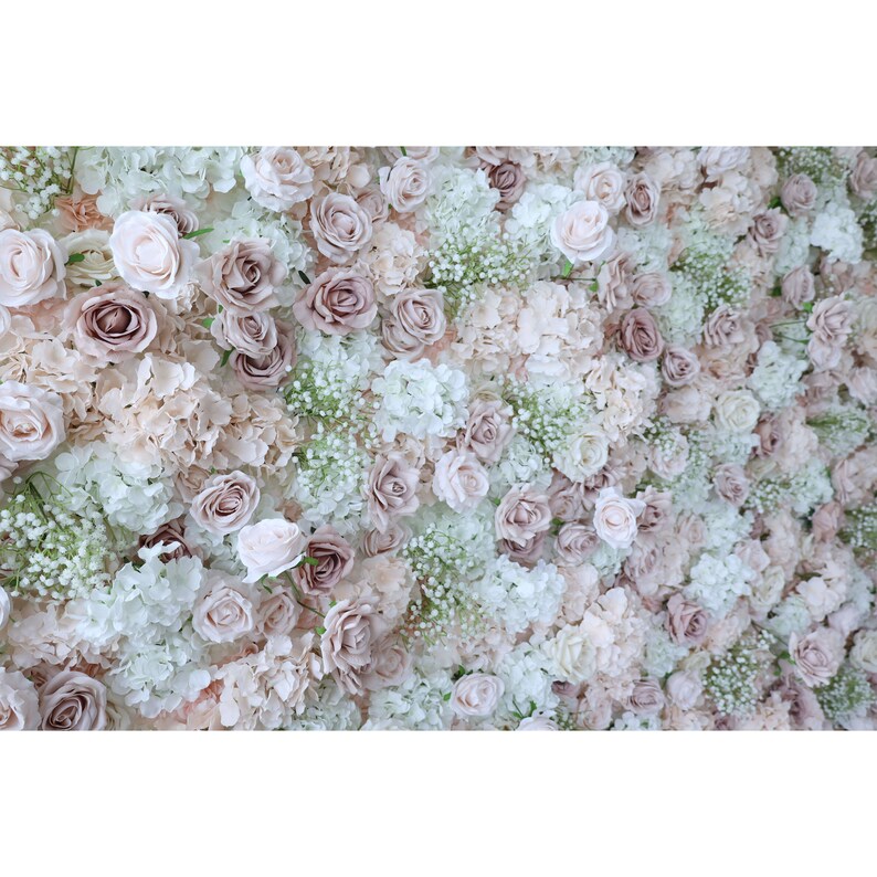 3D Artificial Flower Wall Backdrop Mix Magenta Pinkish Purple Etsy