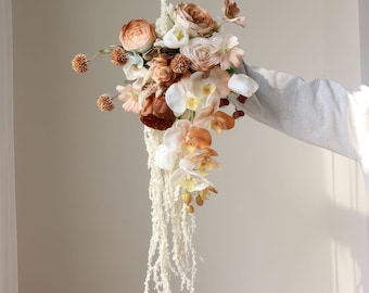 Luxurious Artificial Cascading Flower Arrangements - Silk Floral Decor for Weddings, Events, and Home - Custom Colors and Styles Available