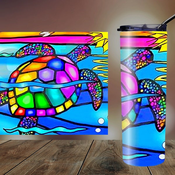 20oz tumbler Native Turtle