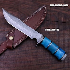 Damascus hunting knife ,  Damascus fixed Blade knife , Damascus viking knife , Damascus hand made knives , Gift for him / her