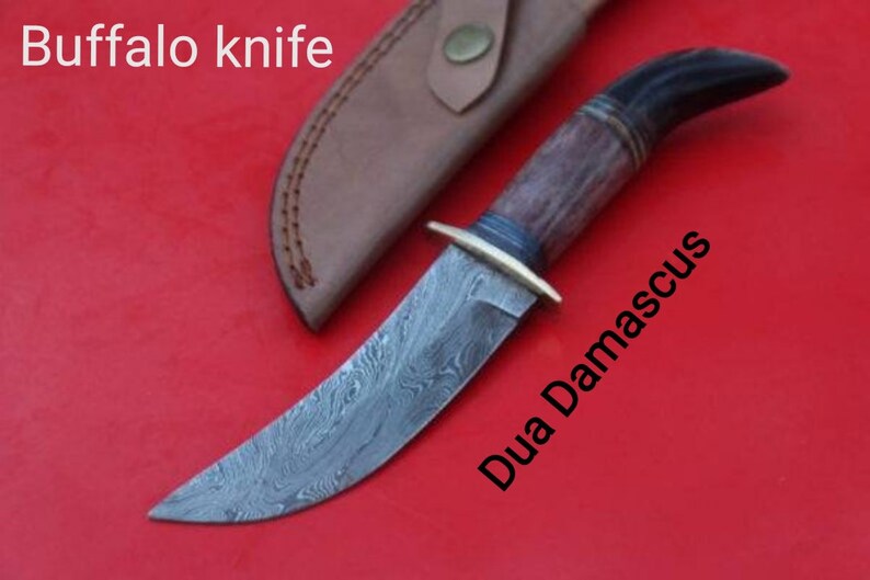 Damascus Fixed Blade, Hunting Knife, Viking Knife, Bowie Knife