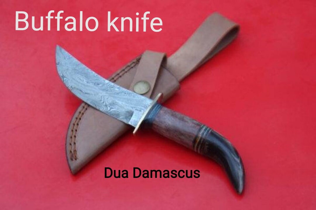 Damascus Fixed Blade, Hunting Knife, Viking Knife, Bowie Knife