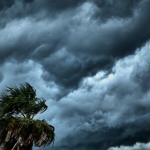 South Florida Storm Sky Fine Art Landscape Photography Minimalist Wall Art Print - Title: &quot;Florida Afternoon&quot;