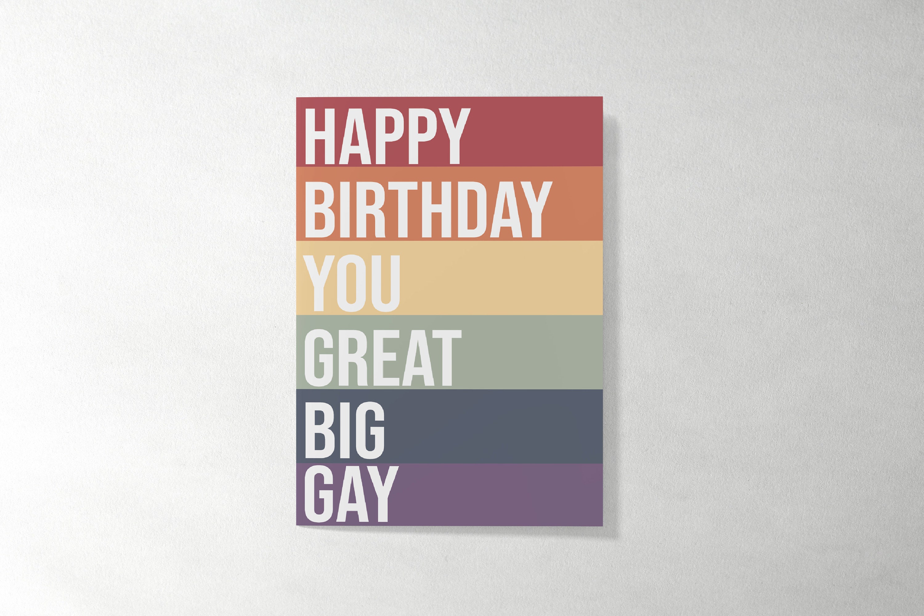 Feliz Cumpleaños Usted Gran Gay Gay Tarjeta De Cumpleaños Etsy