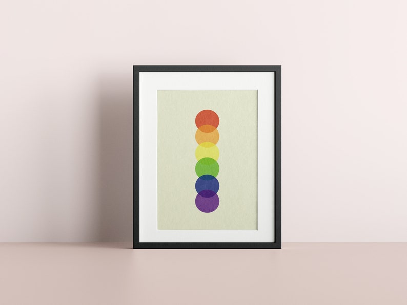 Rainbow Flag Art LGBT Pride Flag Modern Art Minimalist Etsy
