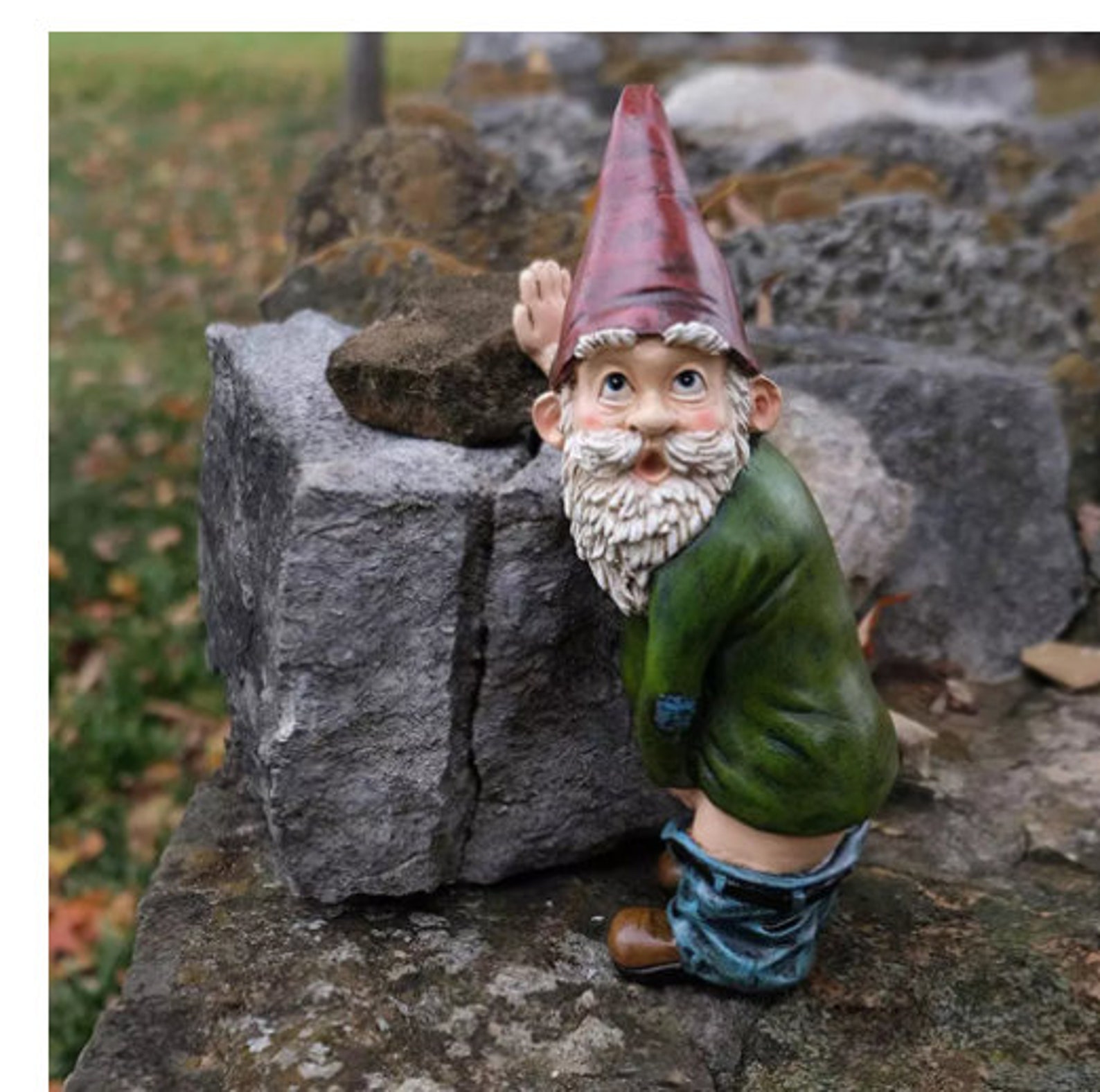 Funny Resin Figurines Naughty Garden Gnome Garden Decoration | Etsy
