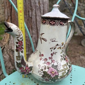 cafetière émaillée D.Moll/ french Enamel  coffee pot/RARE
