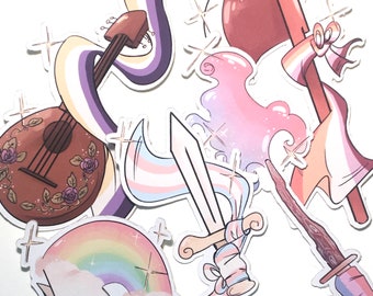 LGBT+ Pride Stickers | TTRPG & DND Matte Sticker Set