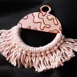 Versatile Macrame Earring Squiggle Design Digital File Laser Cutter Glowforge