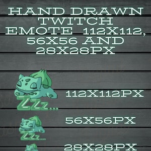 Bulbasaur Twitch Emote &#39;ZZZ&#39;  (hand drawn)