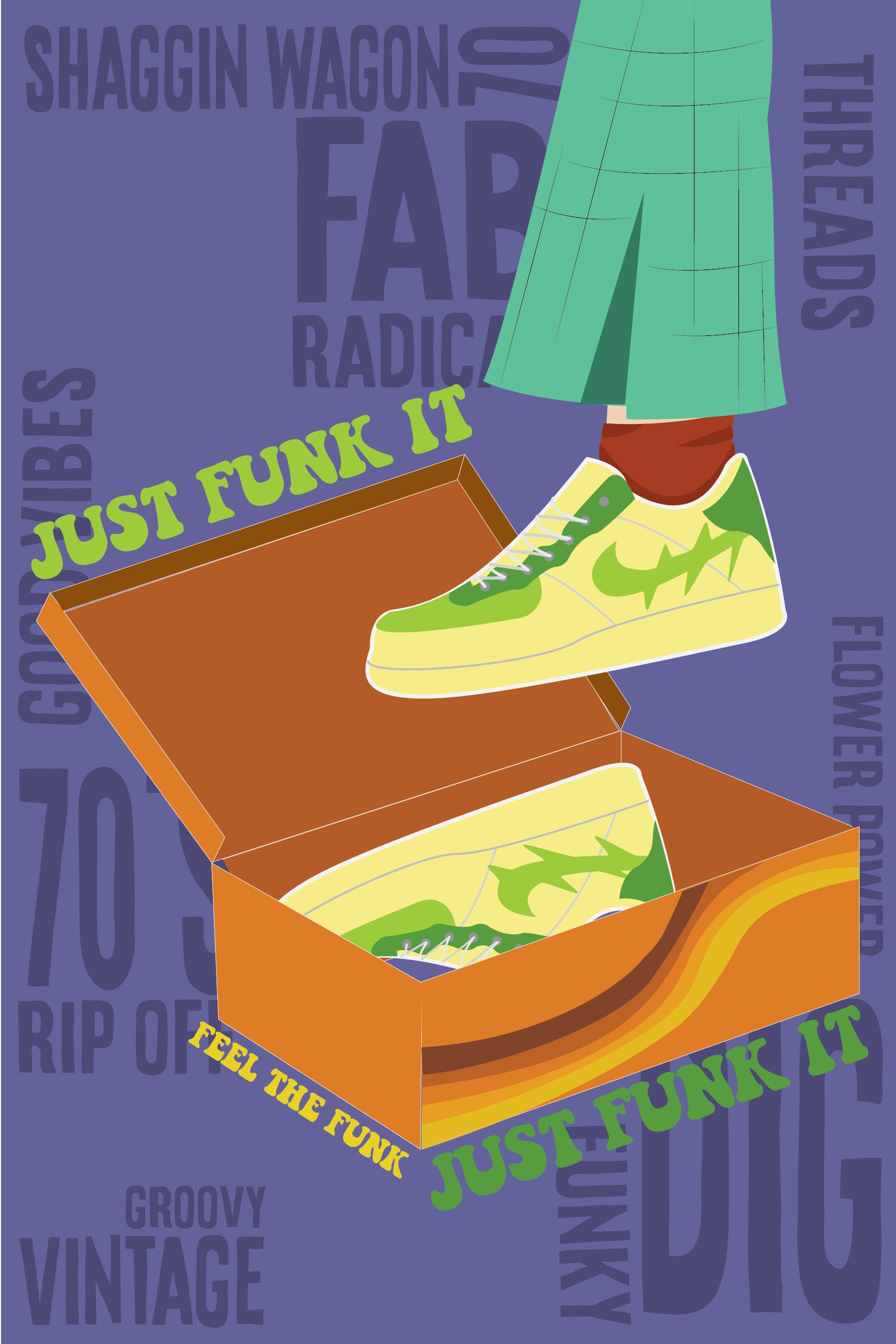 Retro Shoe Ad - Etsy