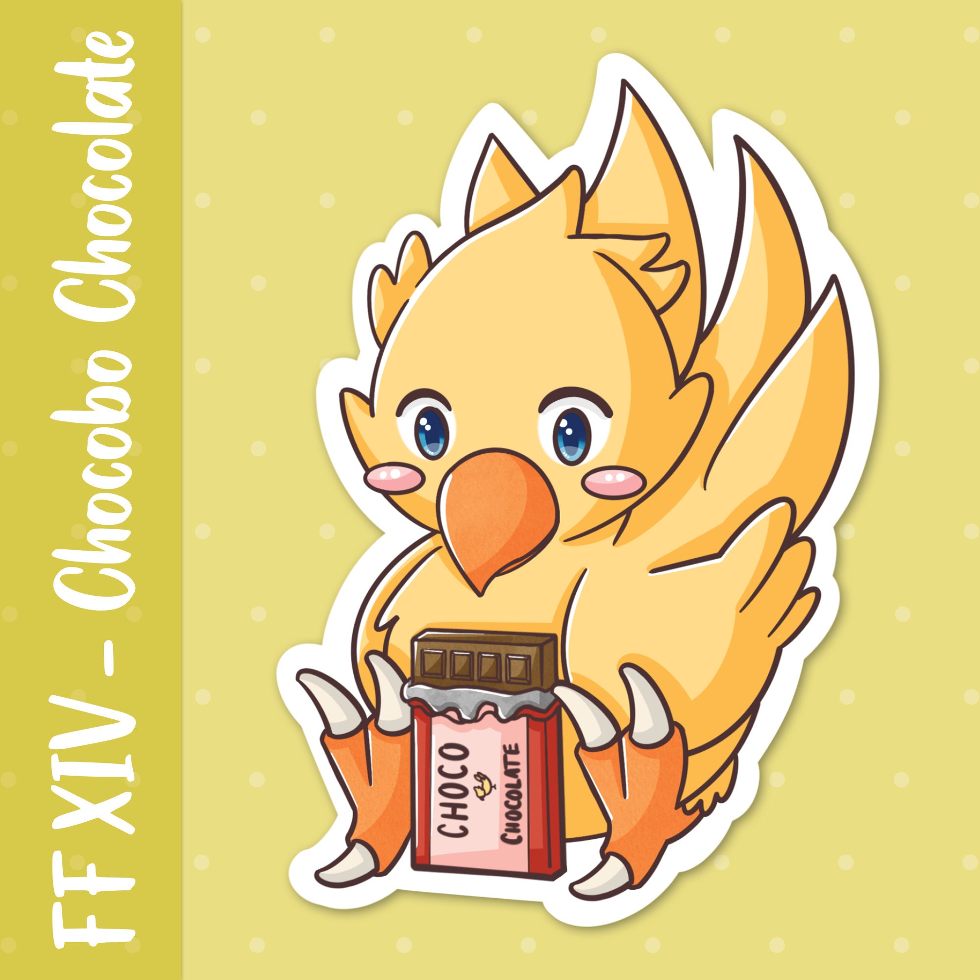 Final Fantasy XIV Chocobo Chocolate Dessert Anime Final Etsy