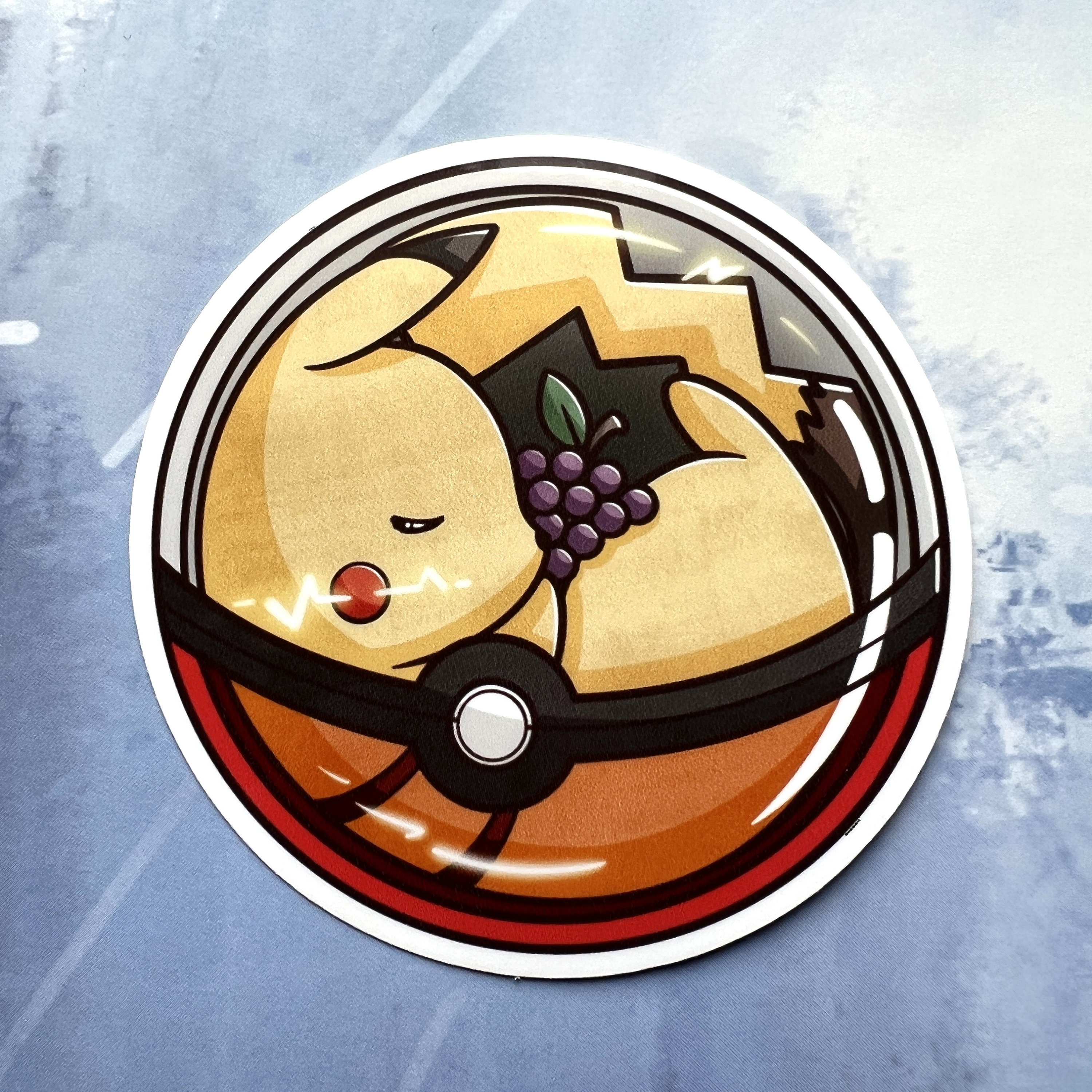 Pikachu Pokeball Anime Pokemon GO Inspired Fanart Glossy, Water Resistant,  Die Cut, Vinyl Sticker 